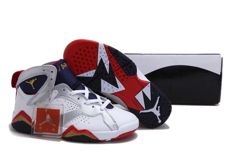 Top Quality Womens Air Jordan 7 (VII) White Midnight Navy True Red